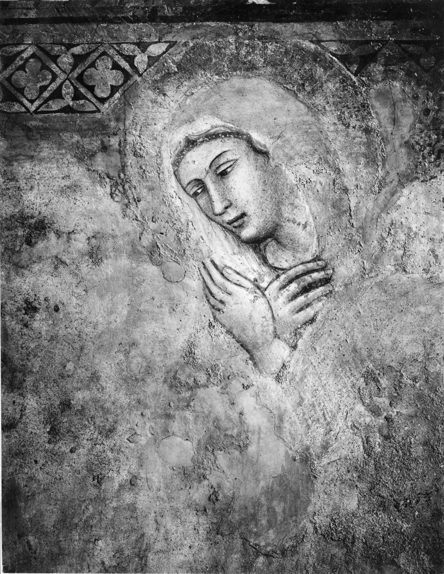 6. Annunciazione (particolare del volto rinnovato della Vergine)