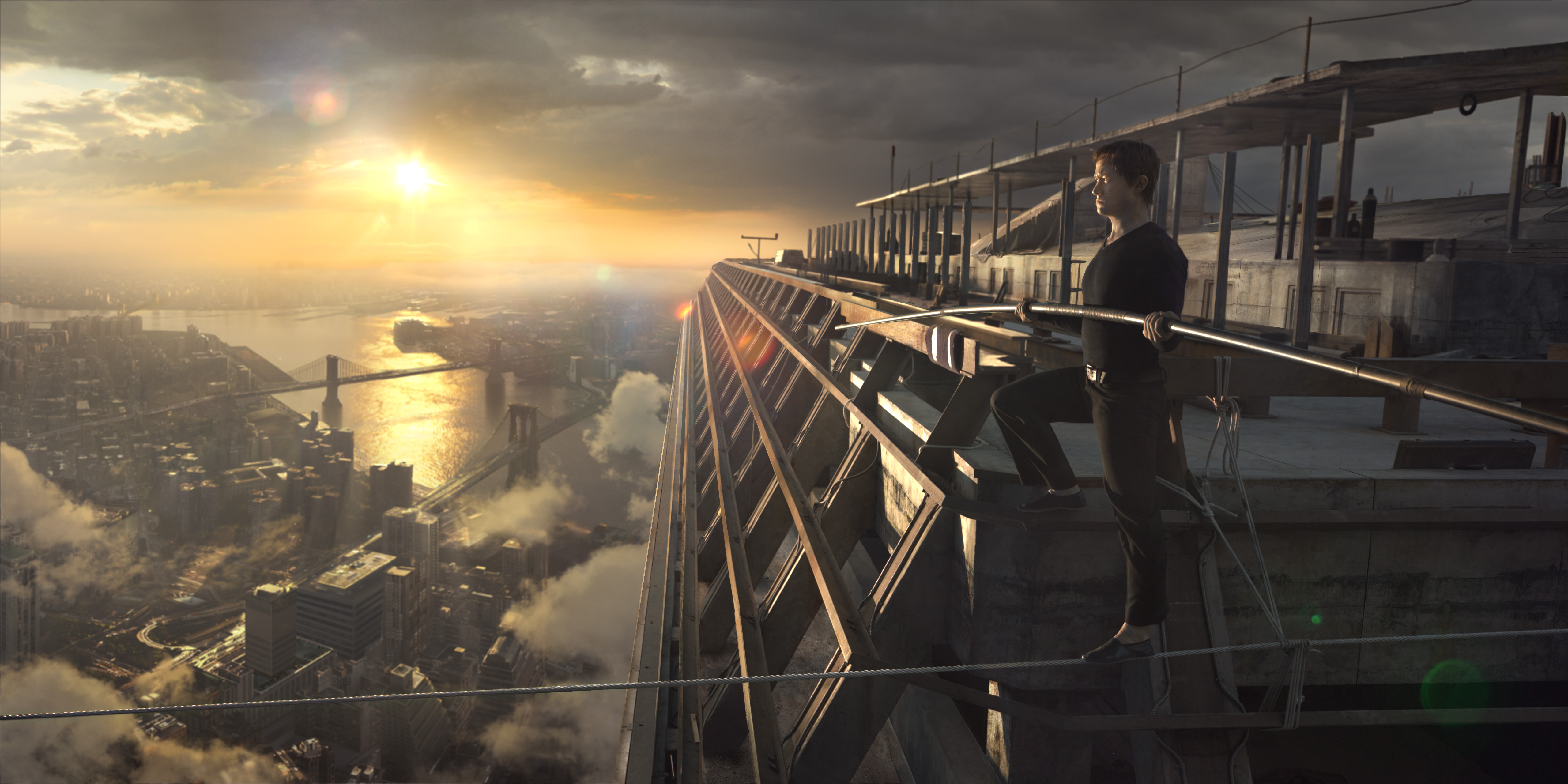 Philippe Petit (Joseph Gordon-Levitt) in TriStar Pictures' THE WALK.