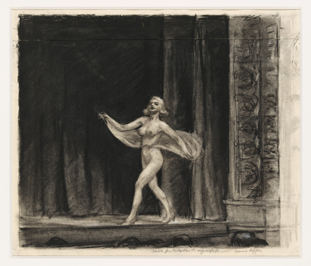 Edward Hopper (1882 1967) Study for Girlie Show (Studio per Lo spogliarello) 1941 Gesso su carta, foglio (irregolare) 33,8x38,3 cm New York, Whitney Museum of American Art; Lascito di Josephine N. Hopper © Heirs of Josephine N. Hopper, Licensed by Whitney Museum of American Art