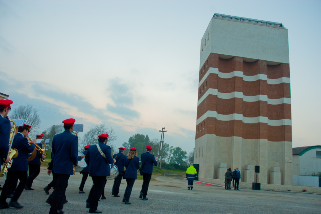 Cerimonia di inaugurazione della Ex Torre Idrica, nell'ambito dei festeggiamenti per l'80esimo della città di Pontinia - 19 dicembre 2015. Ph. IL MURO