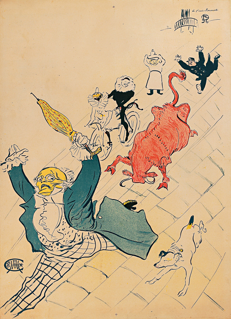 Henri de Toulouse-Lautrec, La Vache Enragée (Before Letters), 1896. Color Lithography 70x57,5 cm © Herakleidon Museum, Athens Greece